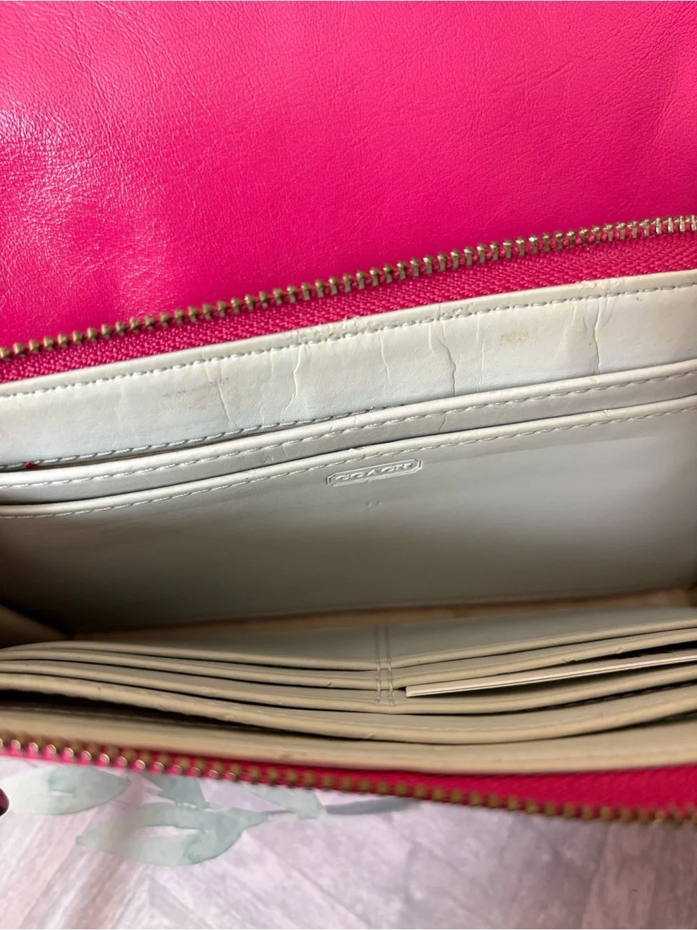 Coach Hot Pink Leather Hobo with Silver Hardware
